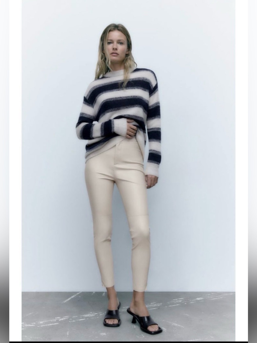 ZARA faux leather leggings